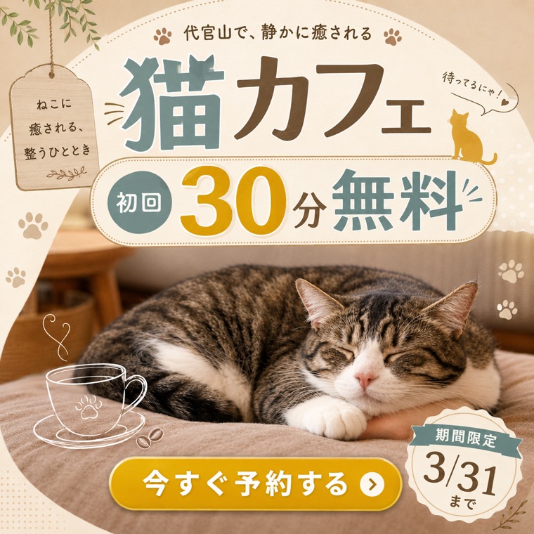 猫カフェの広告バナー